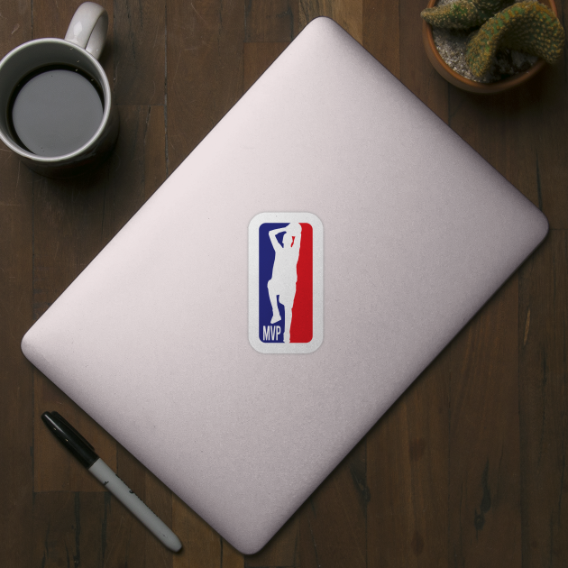 Nikola Jokic MVP Famous Shooting Shuffle Basketball Logo by vlada123